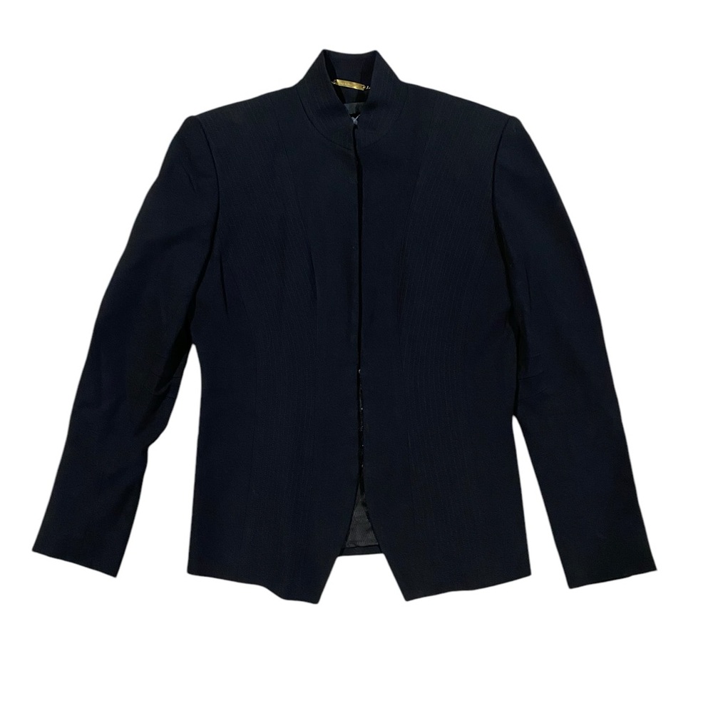 Womens Yigal Azrouel Black Sleek Casual Blazer Jacket XS
